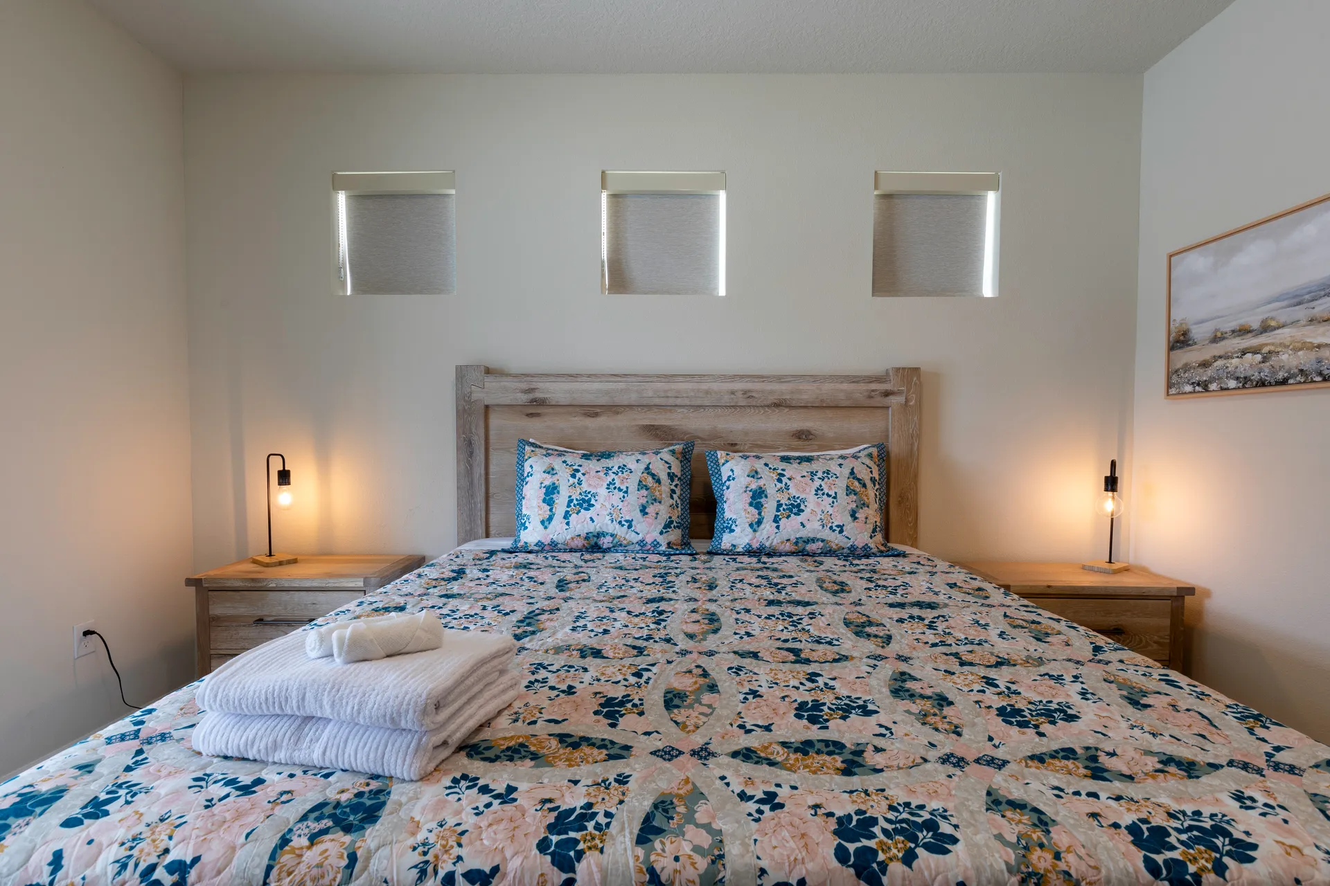 Dormitorio principal de la casa vacacional cerca de Orlando